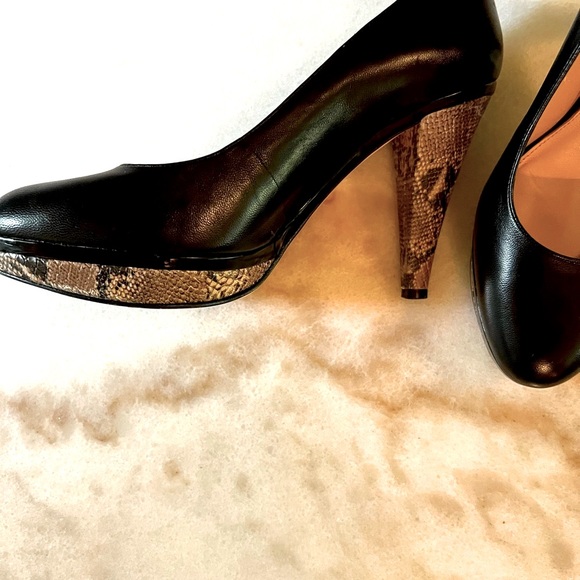 Antonio Melani Black Python Style Pumps Size 7.5 - Picture 6 of 9